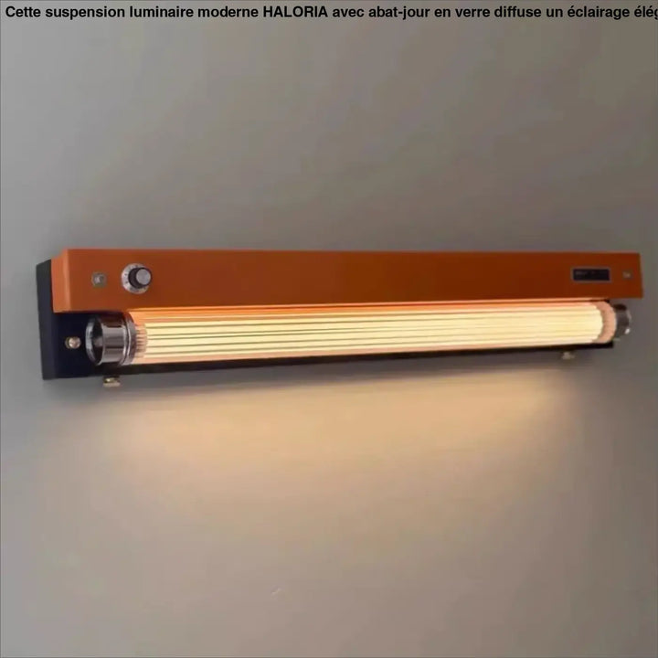 Suspension luminaire industriel tube fluorescent jaune au style loft