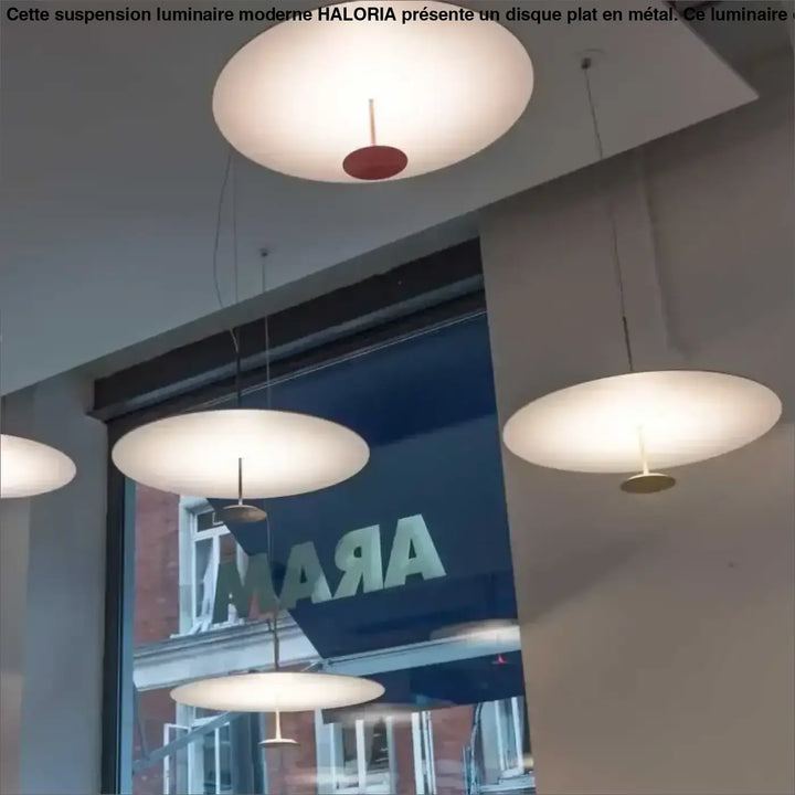 Suspension luminaire moderne avec une silhouette de disque plat

