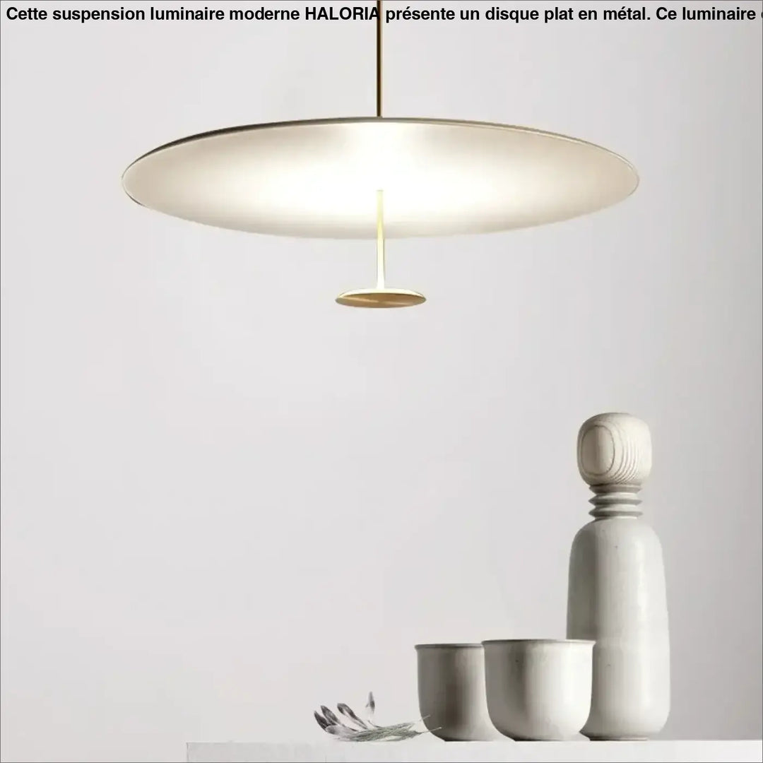 Suspension luminaire moderne avec une silhouette de disque plat

