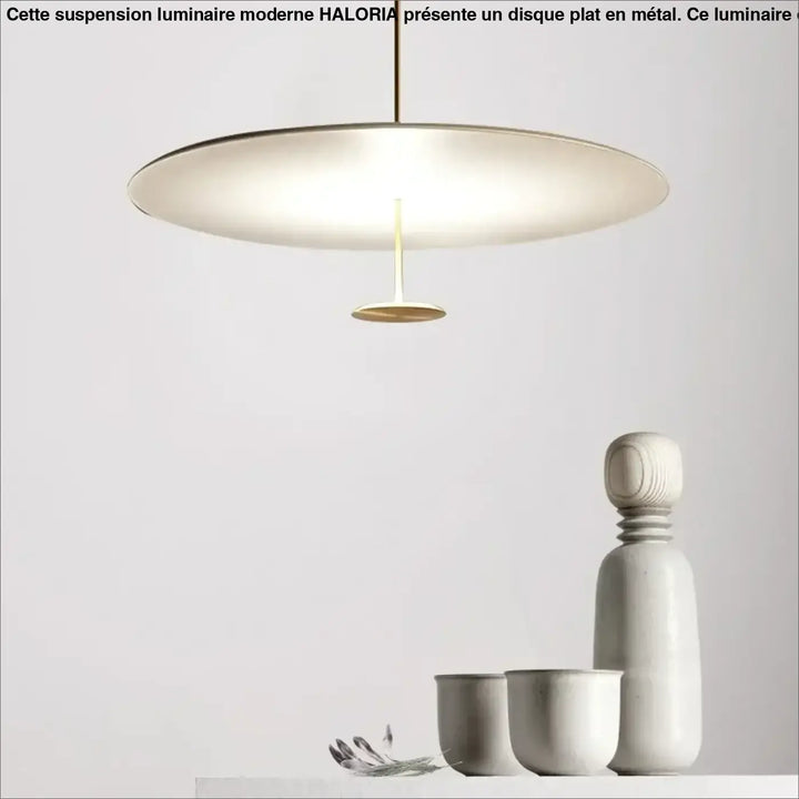 Suspension luminaire moderne avec une silhouette de disque plat

