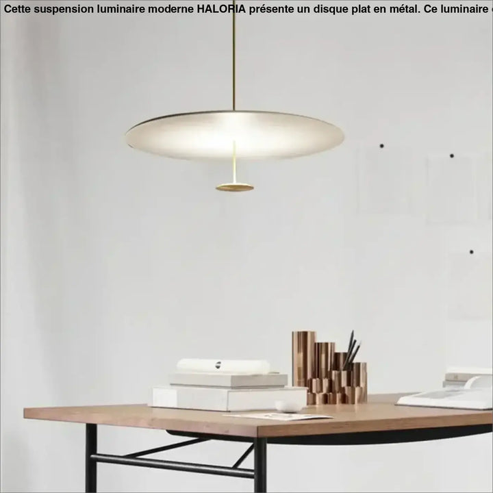 Suspension luminaire moderne avec une silhouette de disque plat

