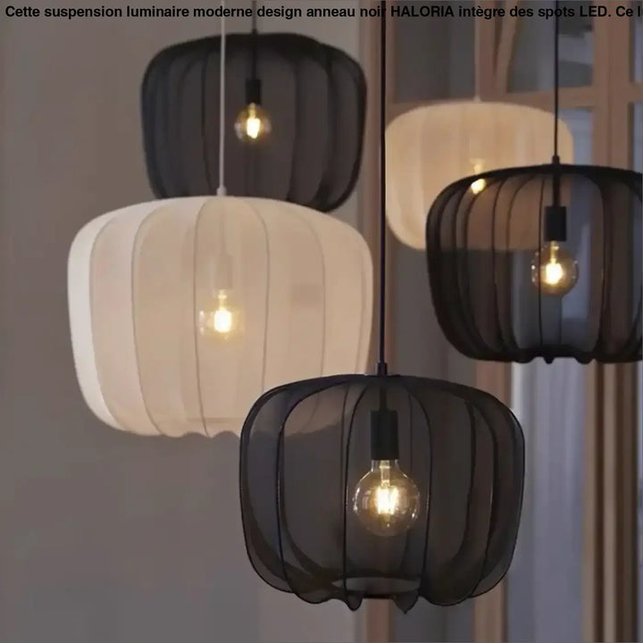 Suspension Luminaire Moderne En Métal Et Tissu Design Élégant