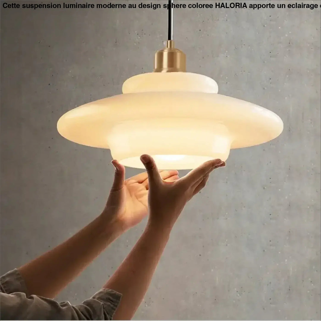 Suspension led blanc avec design élégant parfait décor chic