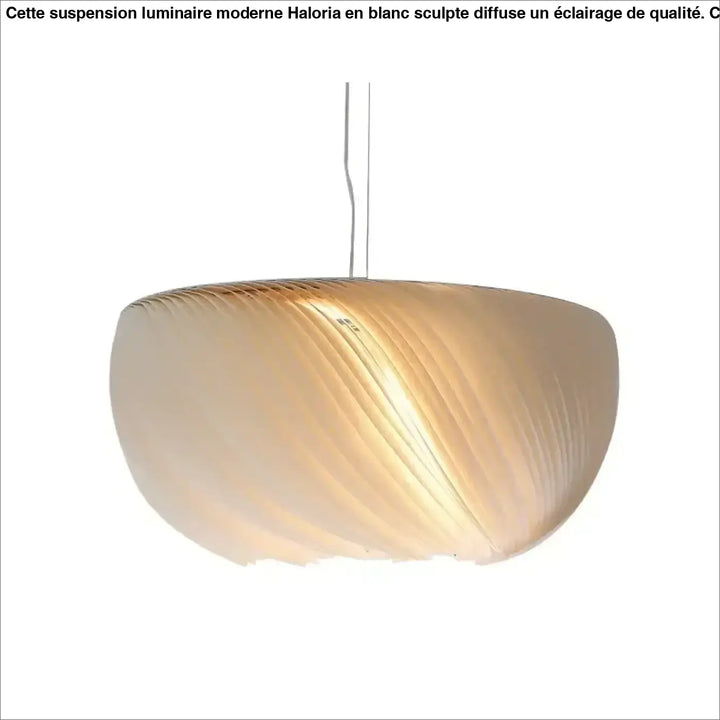 Suspension luminaire moderne en blanc sculpté

