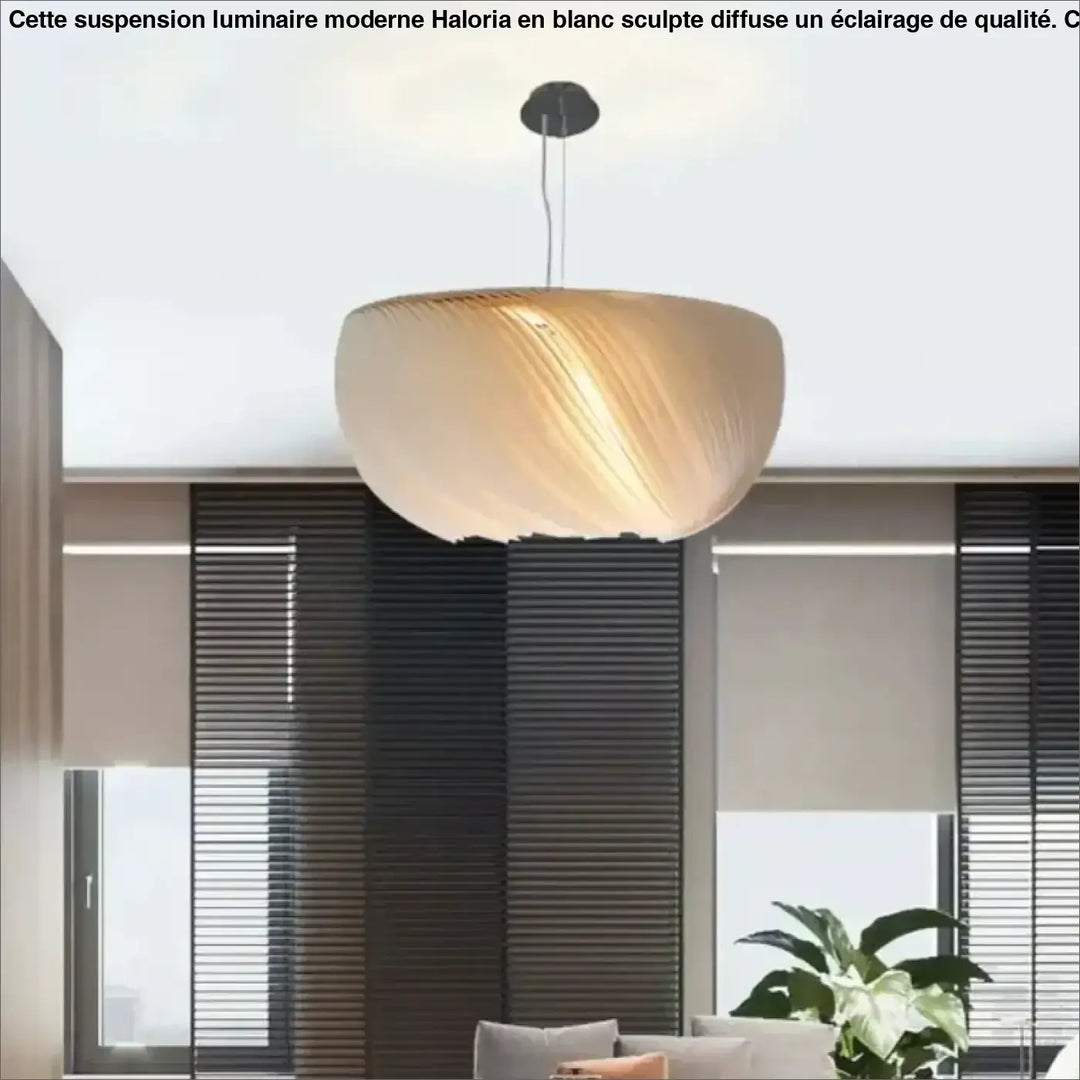 Suspension luminaire moderne en blanc sculpté

