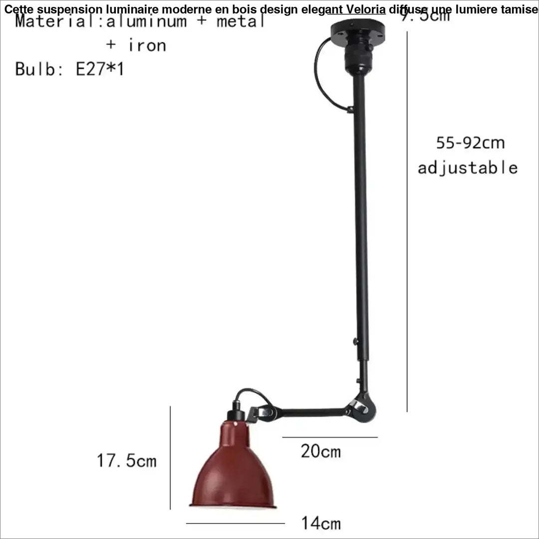 Suspension vintage en céramique et détail cuivre style rétro