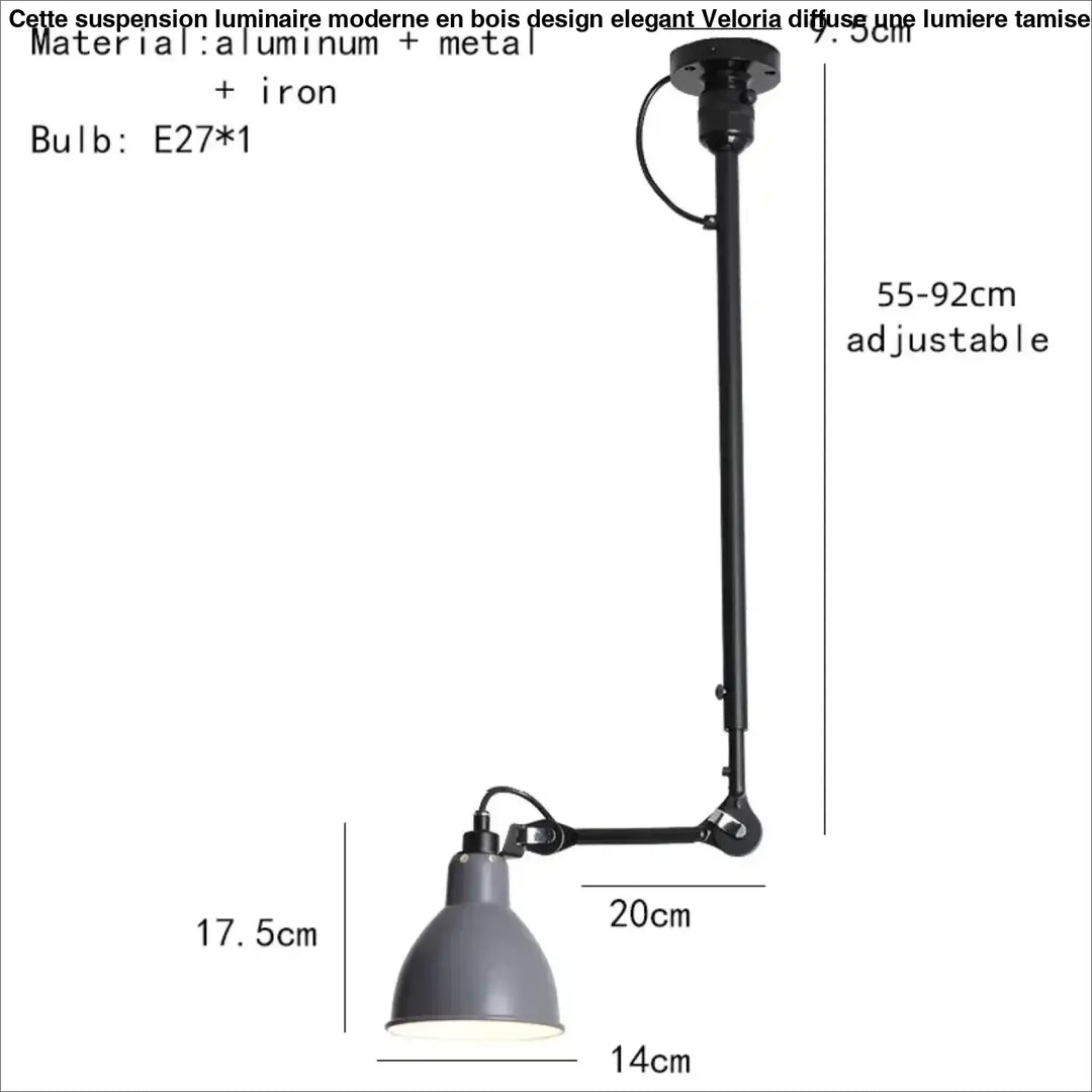 Suspension vintage en céramique et détail cuivre style rétro