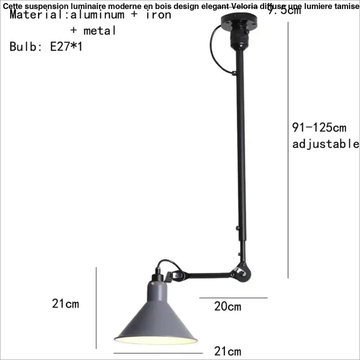 Suspension vintage en céramique et détail cuivre style rétro