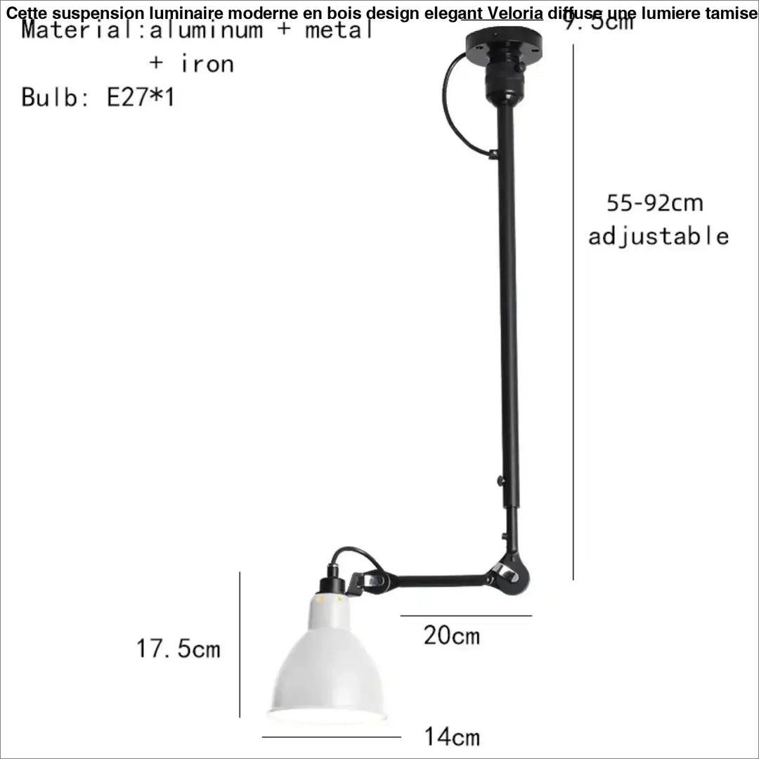Suspension vintage en céramique et détail cuivre style rétro