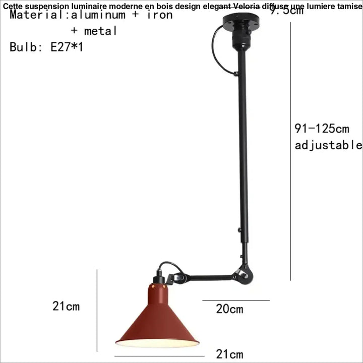 Suspension vintage en céramique et détail cuivre style rétro