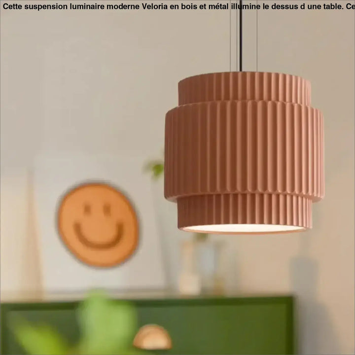 Suspension design verte abat jour plissé au style scandinave