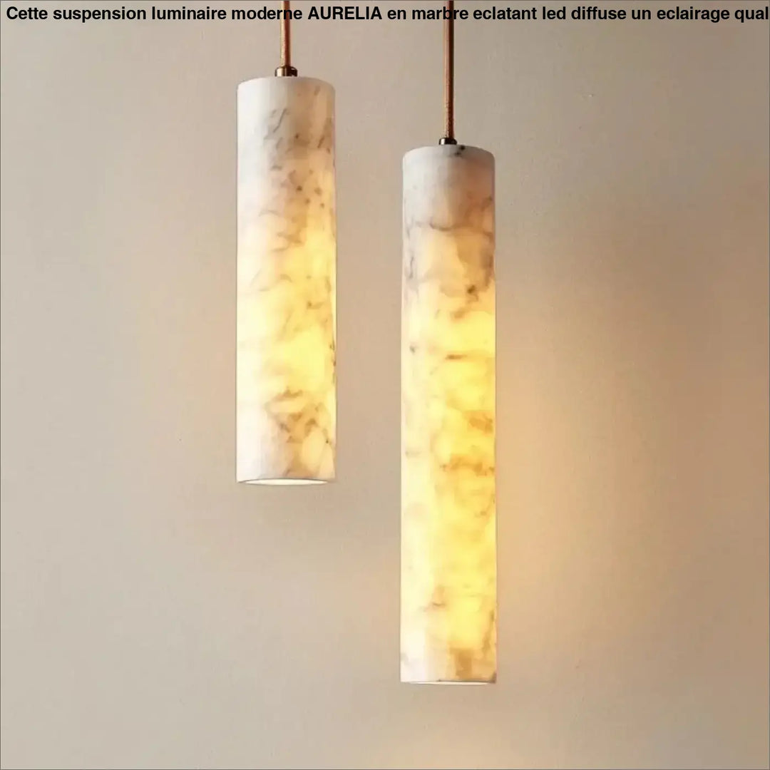 Suspension marbre led design élégant moderne