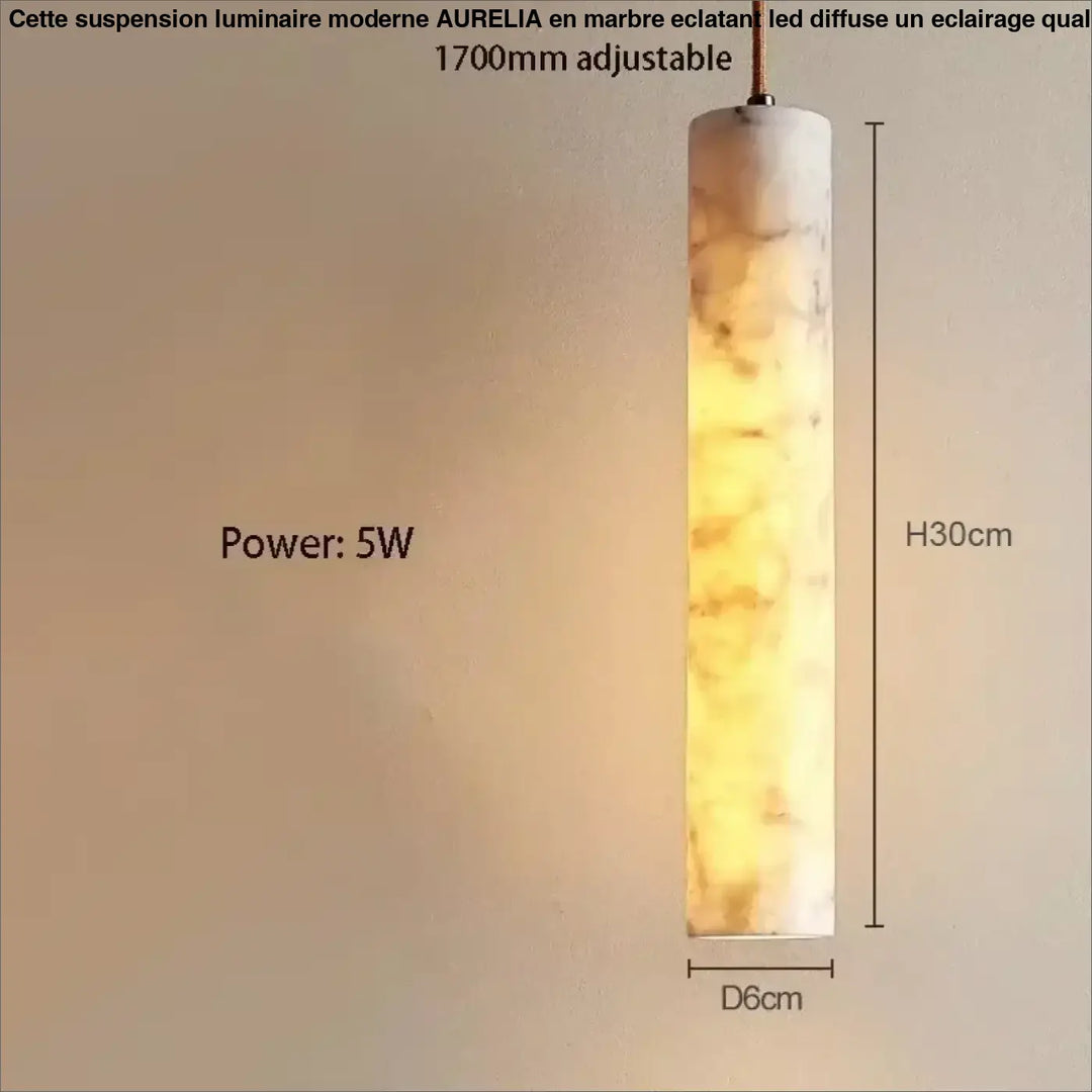 Suspension marbre led design élégant moderne