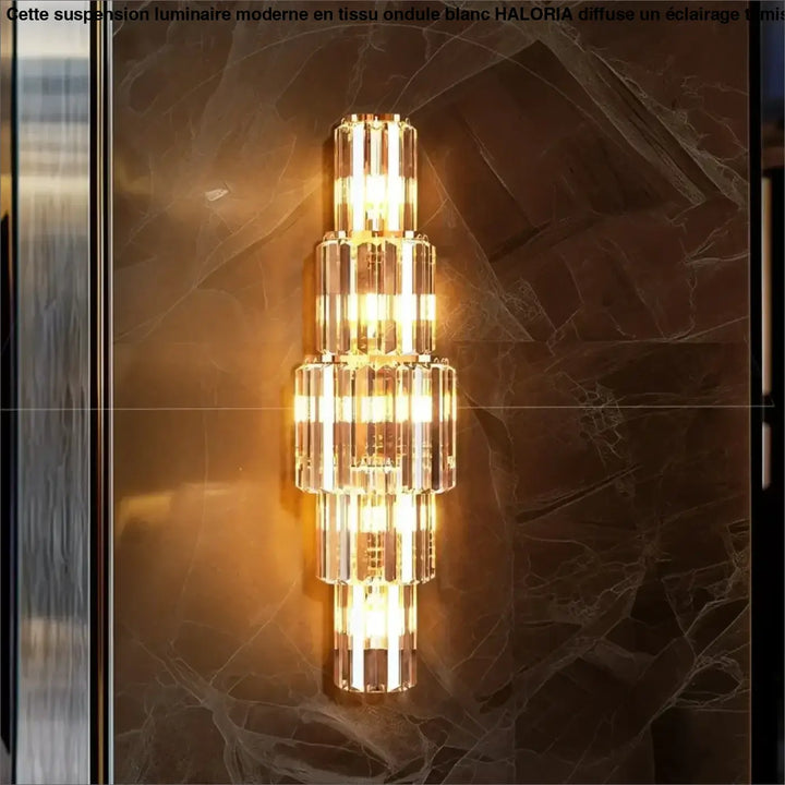 Suspension luminaire moderne en verre transparent design élégant