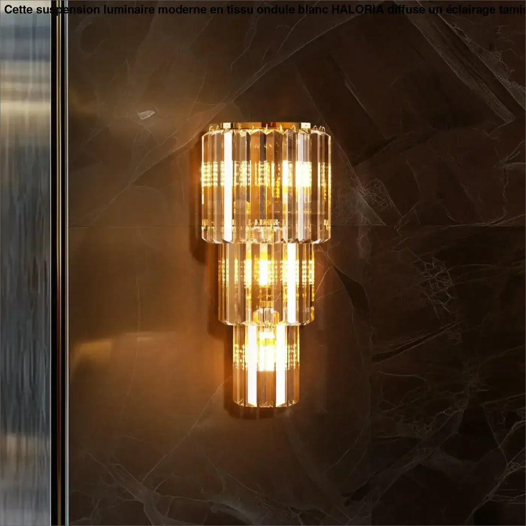 Suspension luminaire moderne en verre transparent design élégant