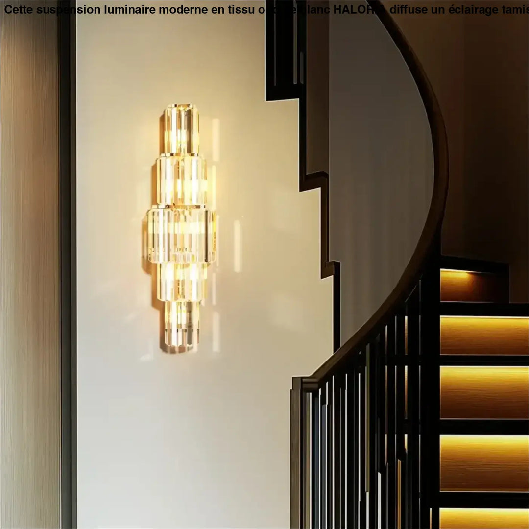 Suspension luminaire moderne en verre transparent design élégant
