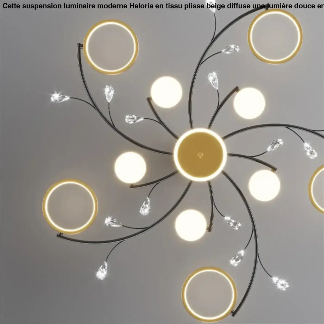 Plafonnier LED moderne design floral pour salon

