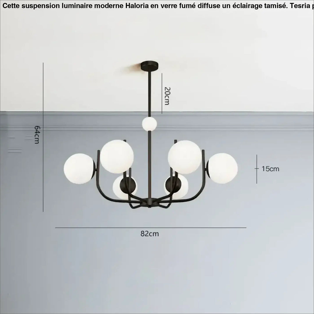 Suspension luminaire moderne à globes en verre blanc