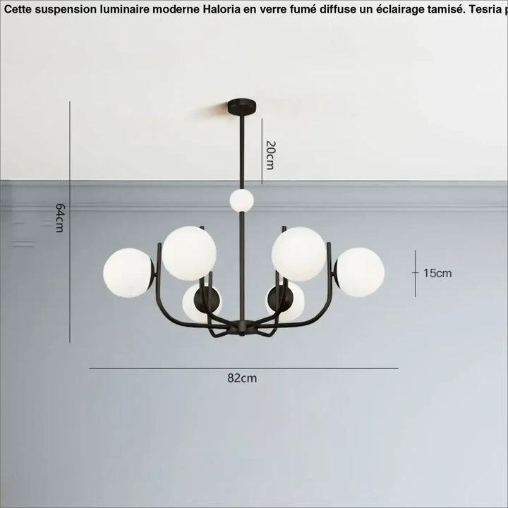 Suspension luminaire moderne à globes en verre blanc