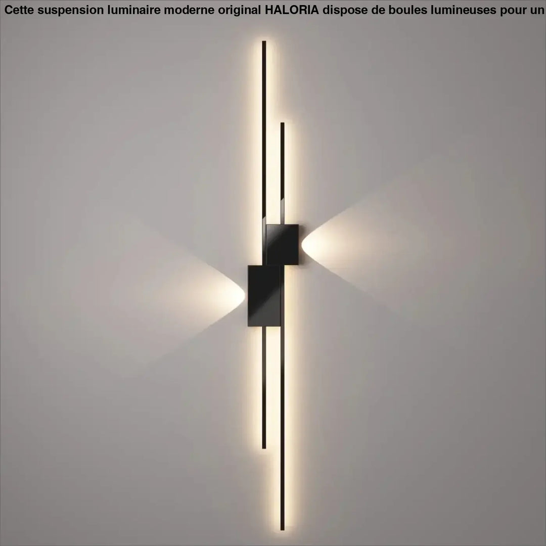 Applique Murale LED Design Graphique Noir et Blanc Moderne