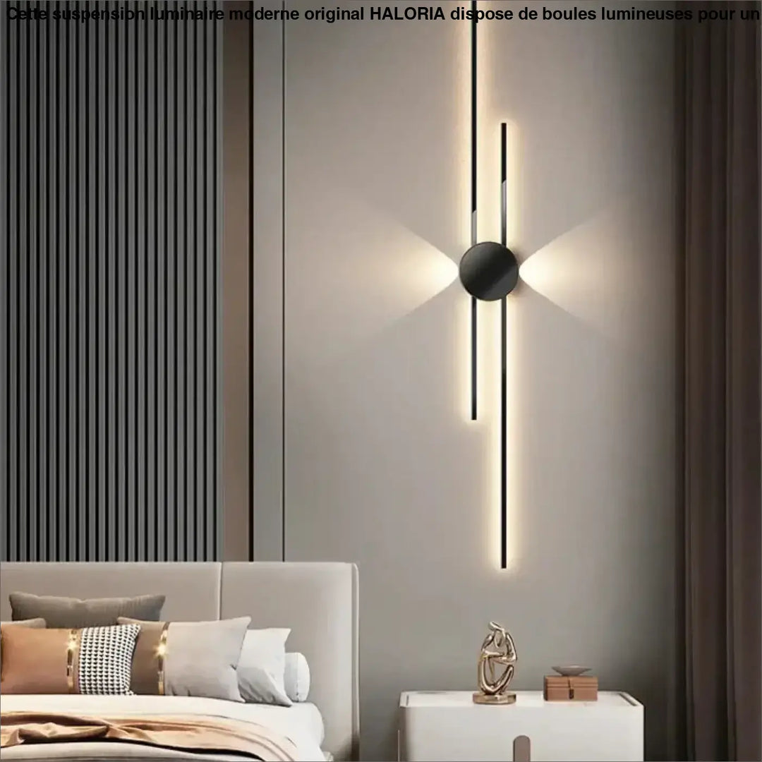 Applique Murale LED Design Graphique Noir et Blanc Moderne