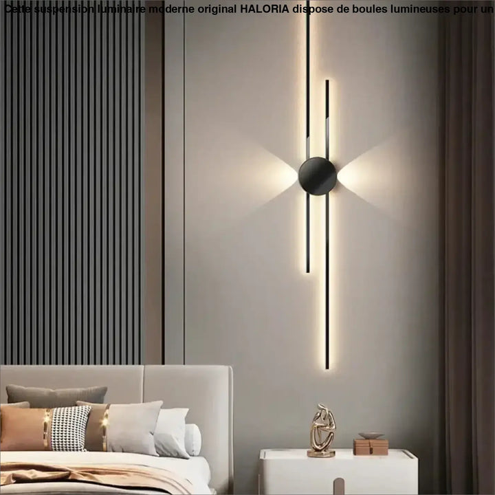 Applique Murale LED Design Graphique Noir et Blanc Moderne