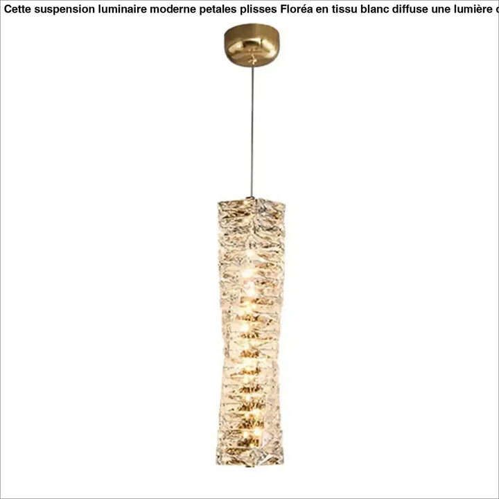 Suspension Luminaire Cristal Rectangulaire Brillant Chic Doré
