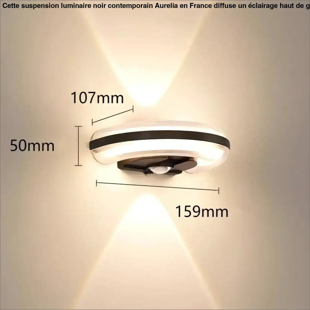 Applique led épurée avec capteur de mouvement esthétique
