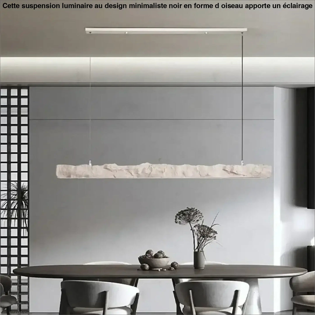 Suspension Linéaire Design Avec Finition Plâtre Sculpée

