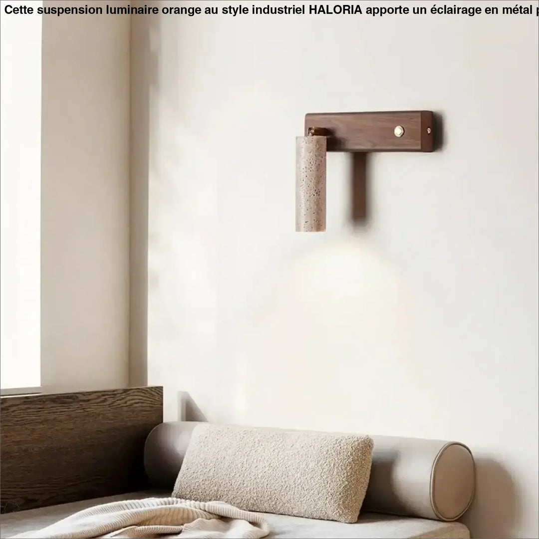 Applique moderne en bois avec interrupteur style chic