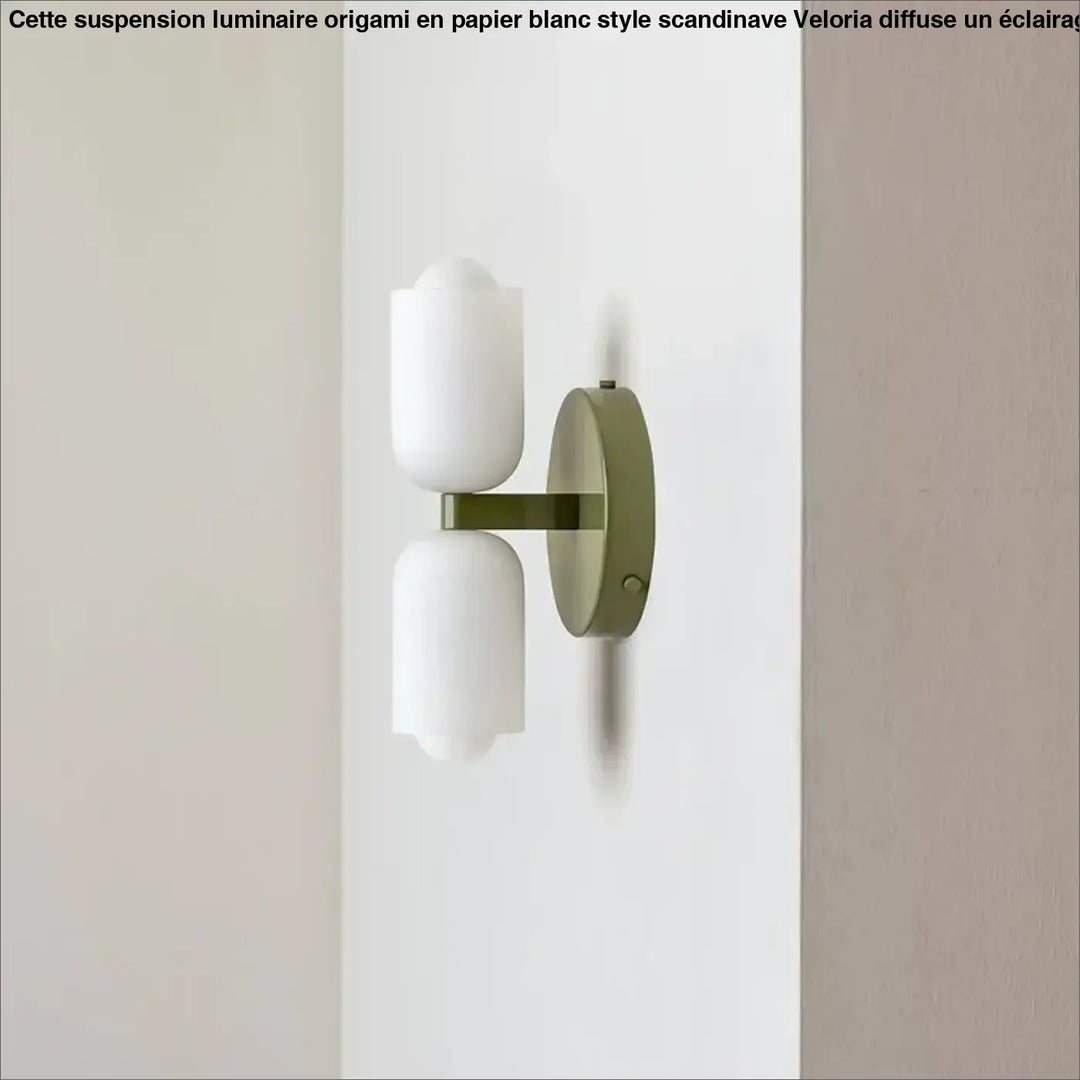 Applique murale minimaliste double diffuseur en verre opalin design