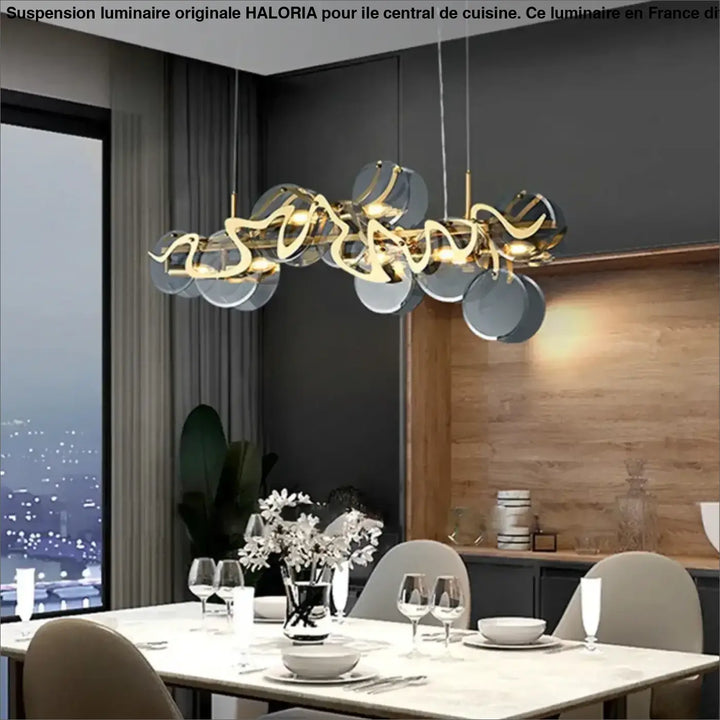 Suspension Luminaire Originale Pour Île Centrale De Cuisine