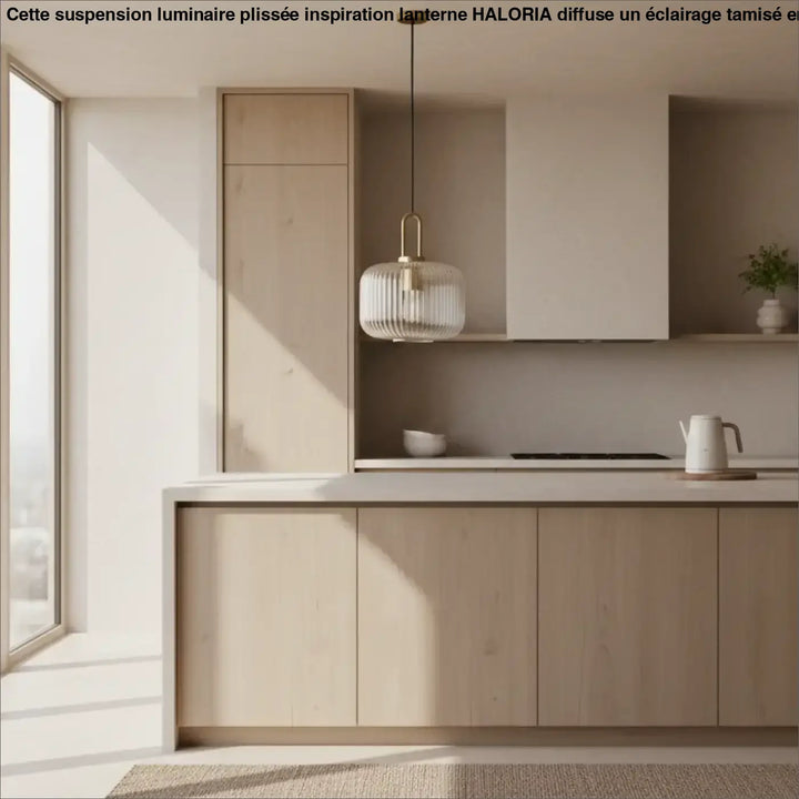 Suspension design contemporaine verre strié élégance chic