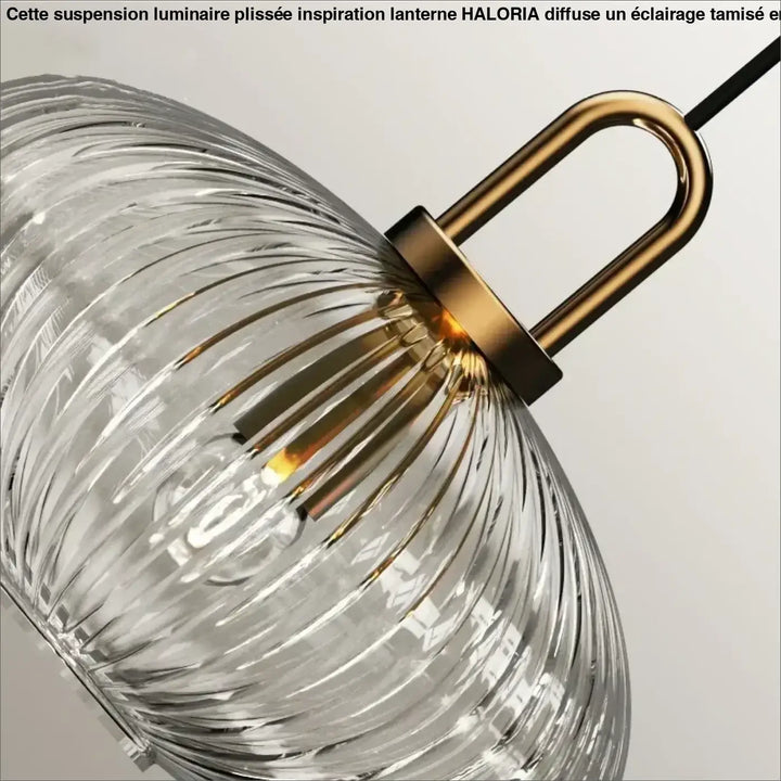 Suspension Design Contemporaine Verre Strié Élégance Chic