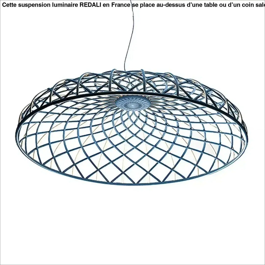 Suspension design moderne dôme tressé multicolore élégante