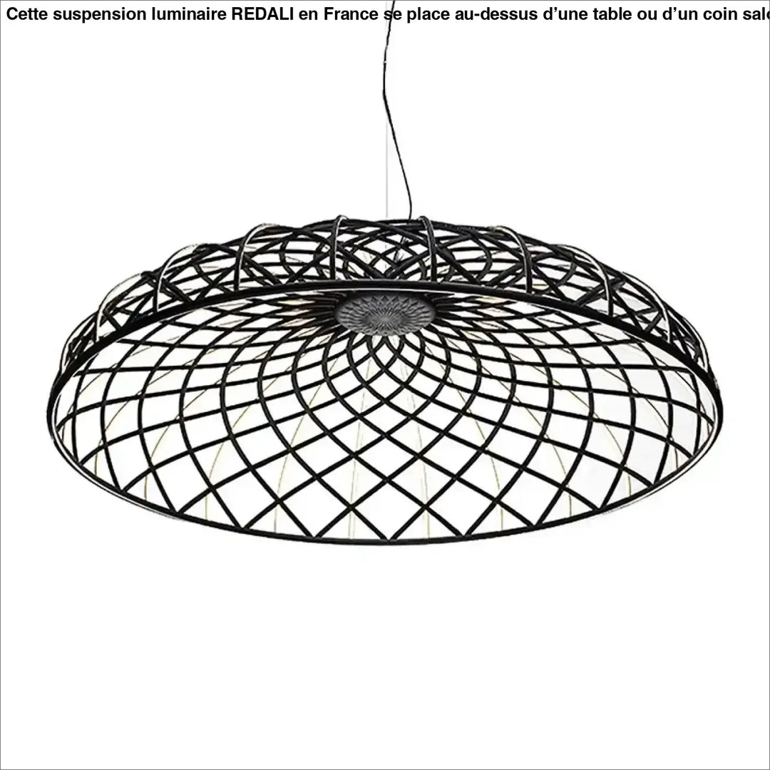 Suspension design moderne dôme tressé multicolore élégante