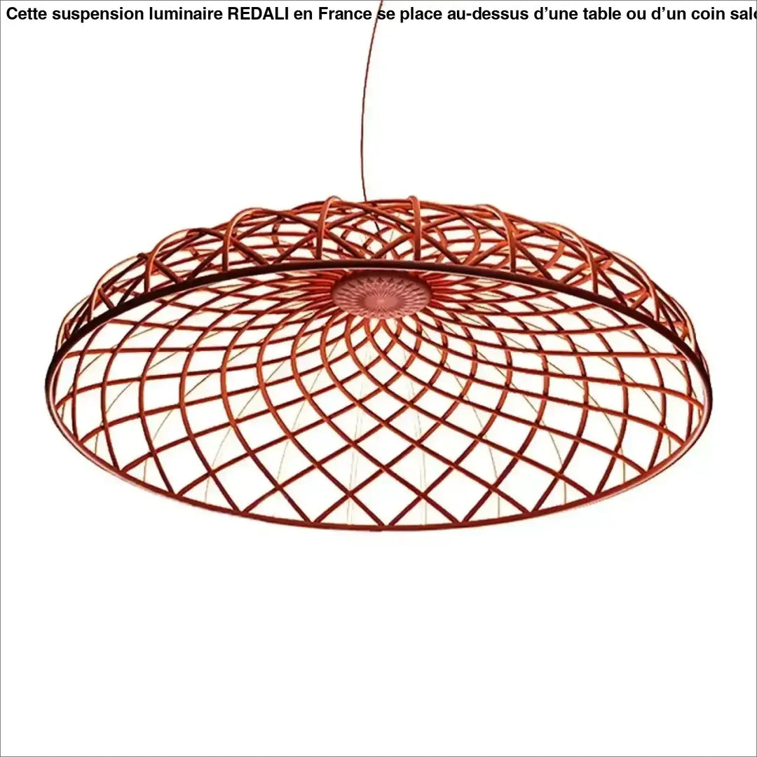 Suspension design moderne dôme tressé multicolore élégante
