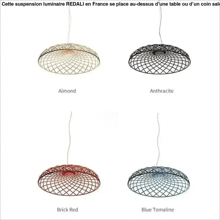 Suspension design moderne dôme tressé multicolore élégante