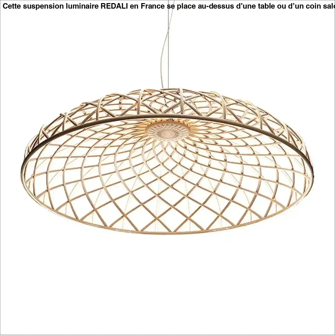 Suspension design moderne dôme tressé multicolore élégante