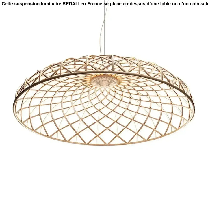 Suspension design moderne dôme tressé multicolore élégante