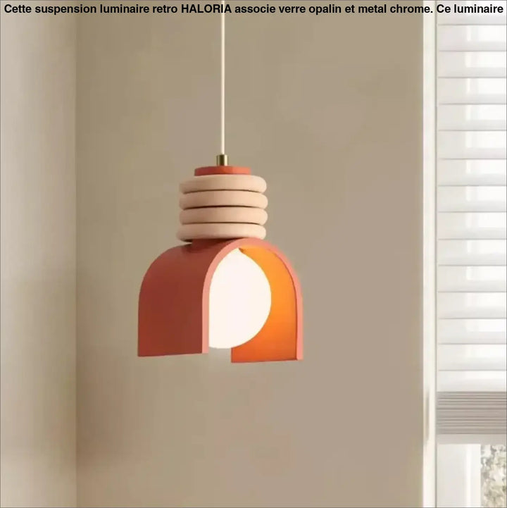 Suspension design archi résine et fer moderne chic