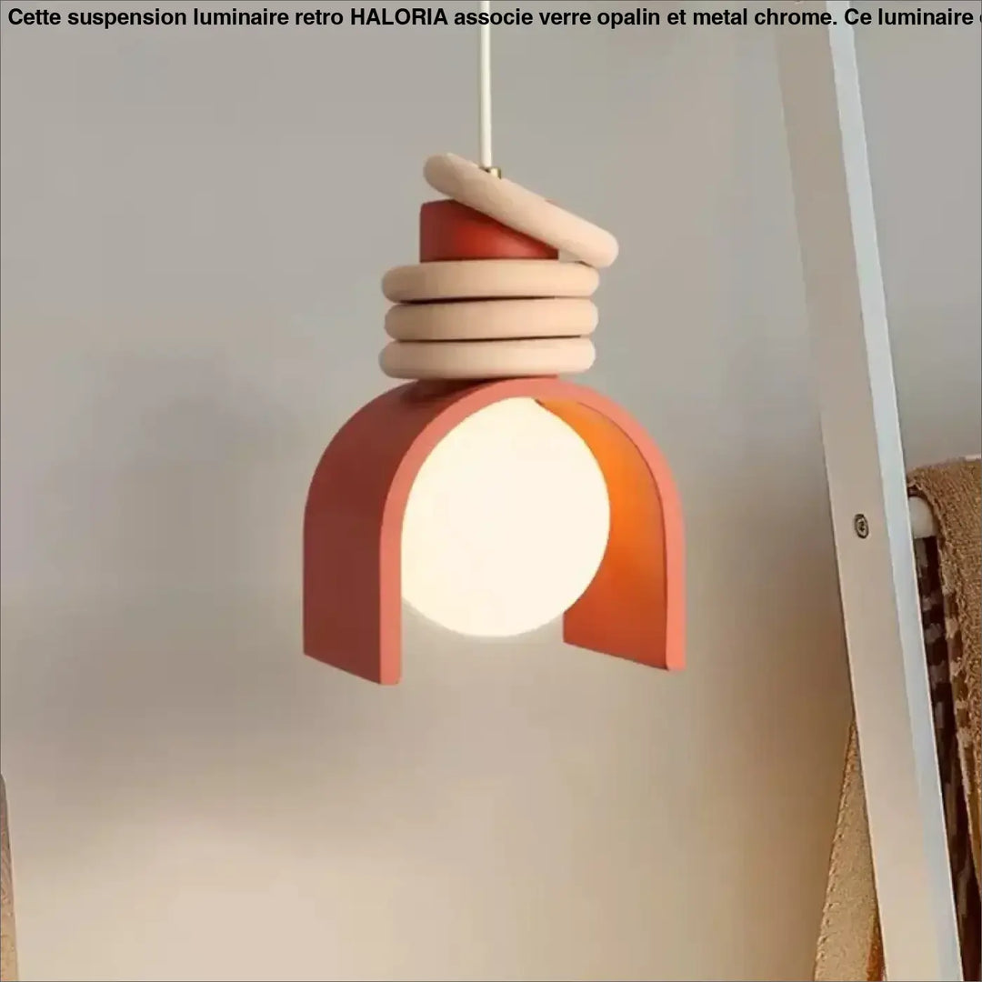 Suspension design archi résine et fer moderne chic