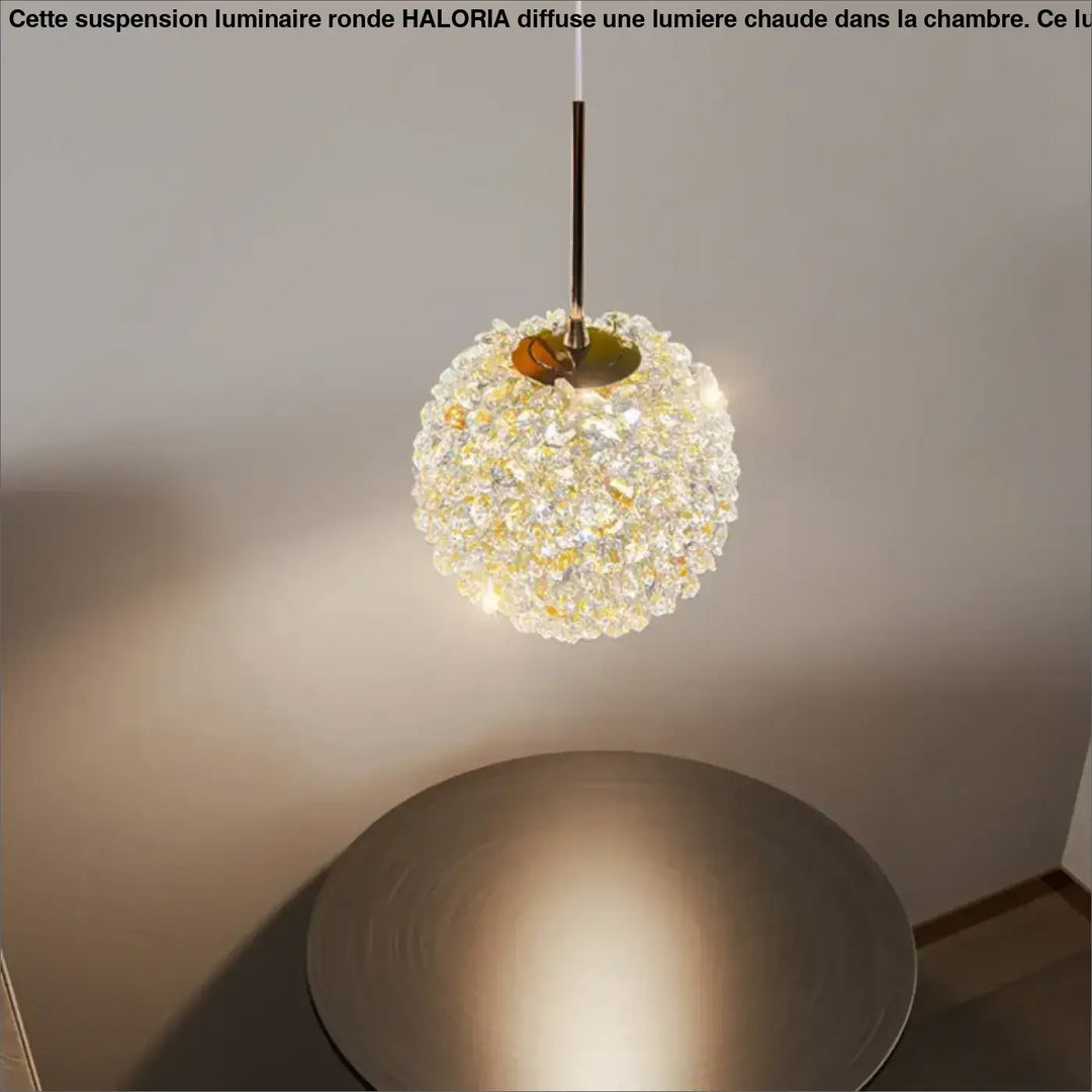 Suspension luminaire ronde à la lumière chaude pour chambre

