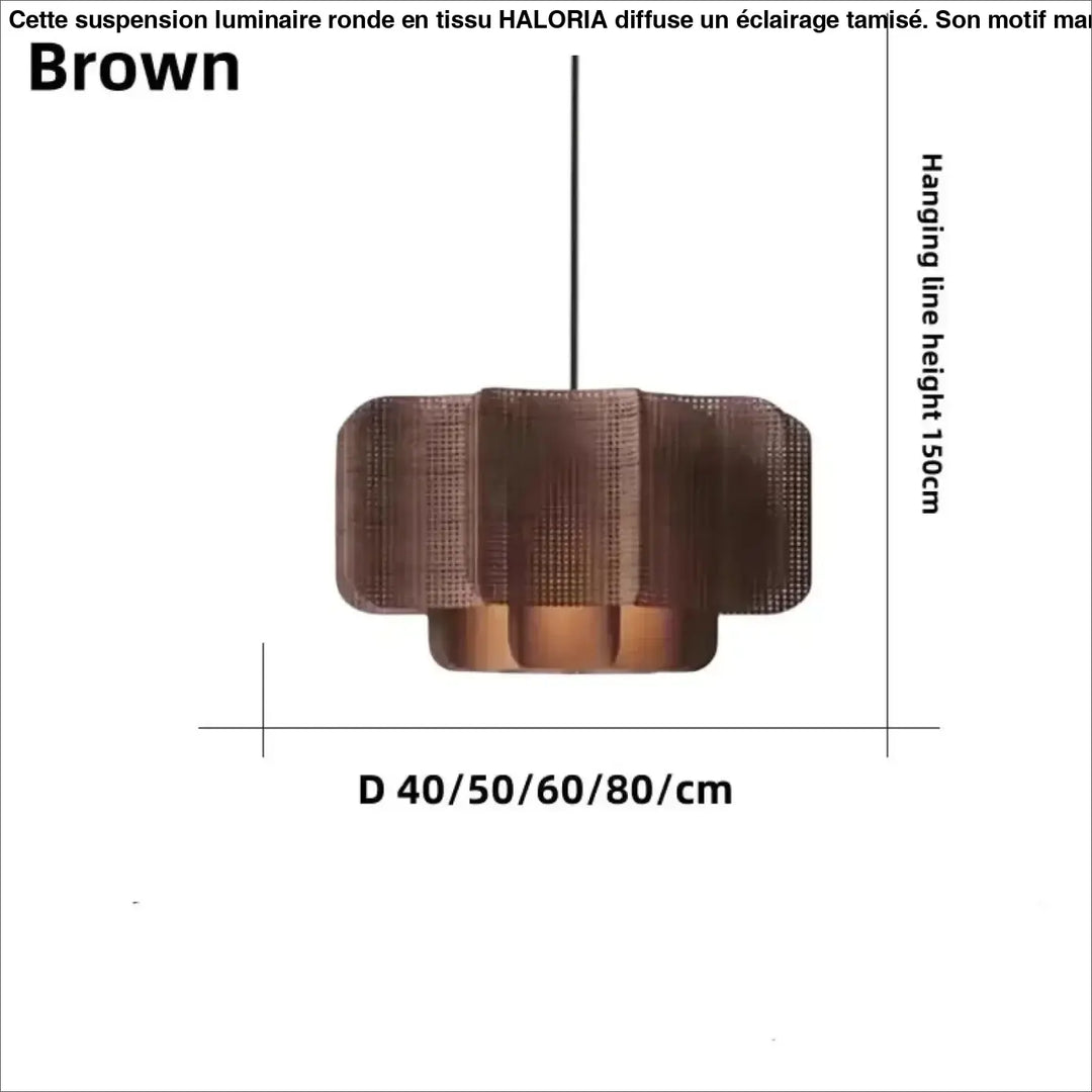 Suspension design osier et métal naturel et moderne chic