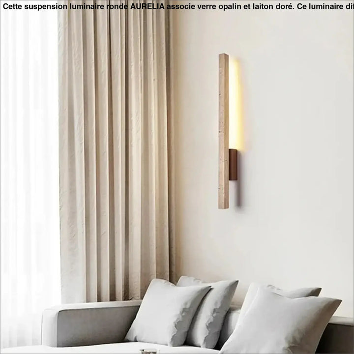 Applique murale en béton et bronze minimaliste avec luminaire mural à ambiance douce pour décoration intérieure