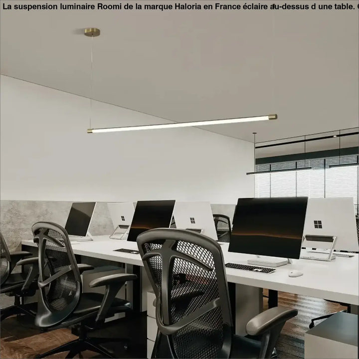 Suspension luminaire design minimaiste blanche avec motif doré