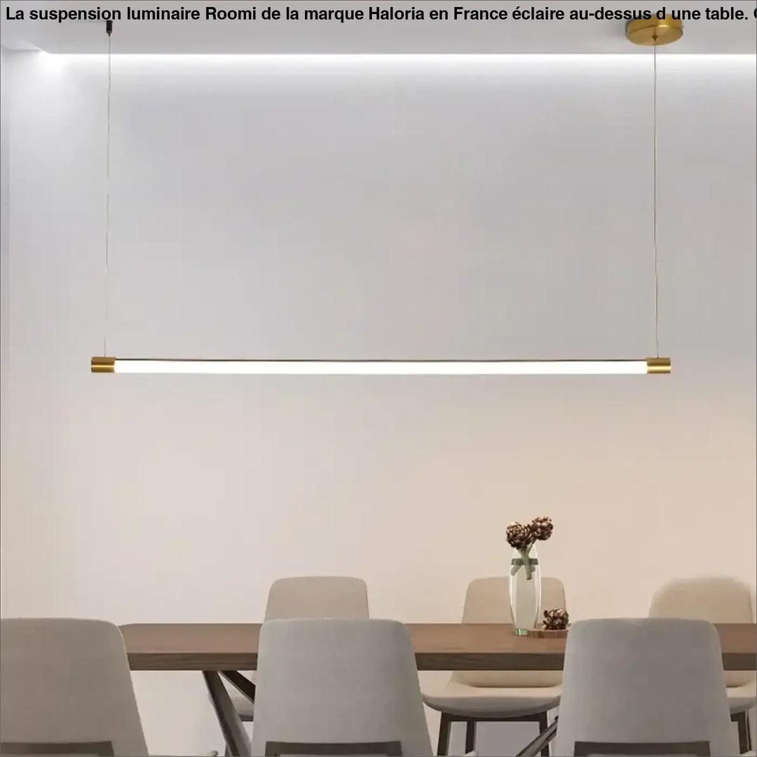 Suspension luminaire design minimaiste blanche avec motif doré