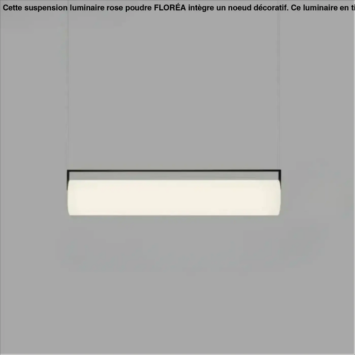 Suspension luminaire elia avec cylindre lumineux blanc givré et cadre noir design minimaliste