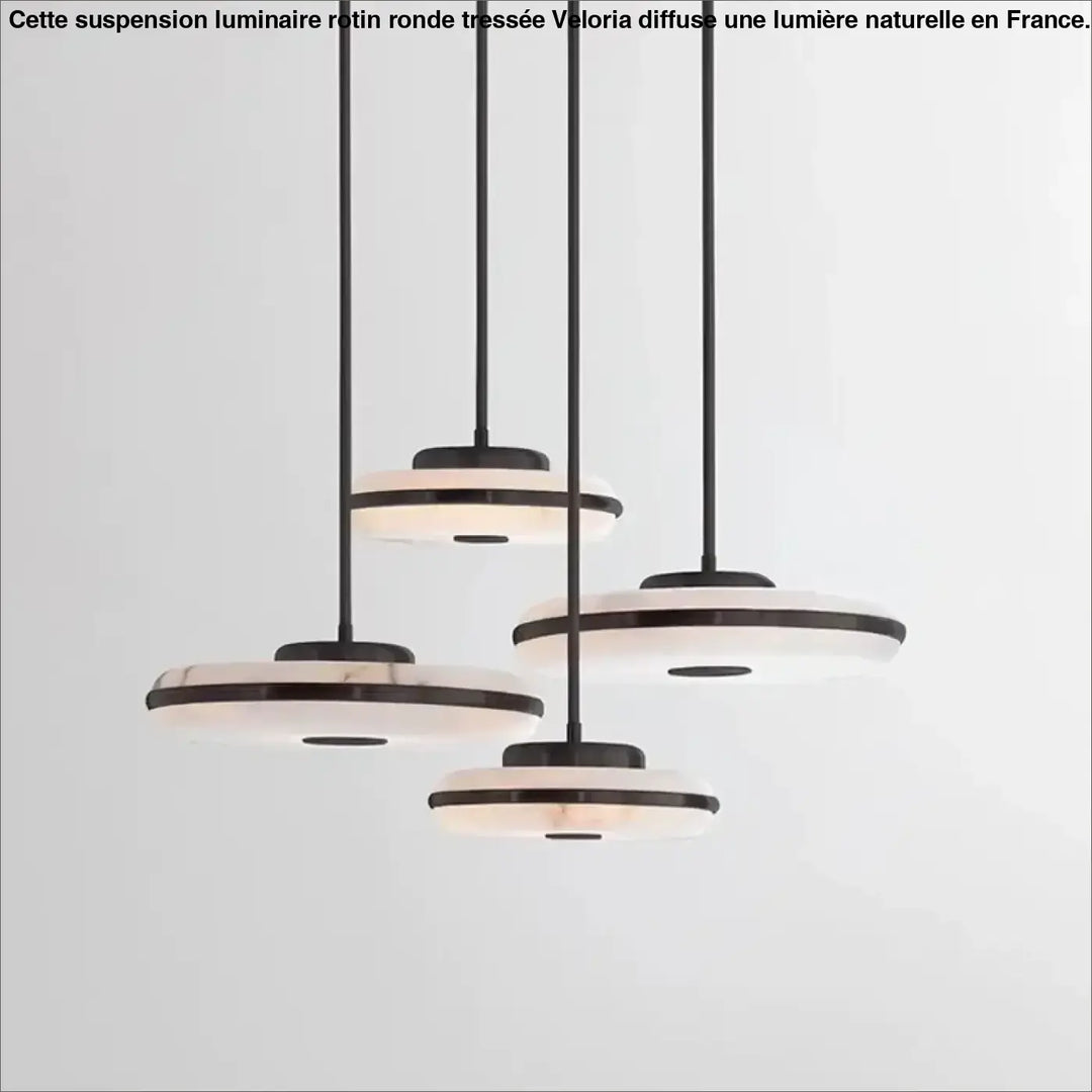 Suspension luminaire design led marbré pour salon moderne