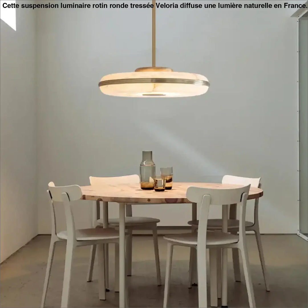 Suspension luminaire design led marbré pour salon moderne